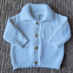 JANIE AND JACK 100% COTTON KNIT CARDIGAN SWEATER BUTTONS UNISEX BABY 3 6 Months